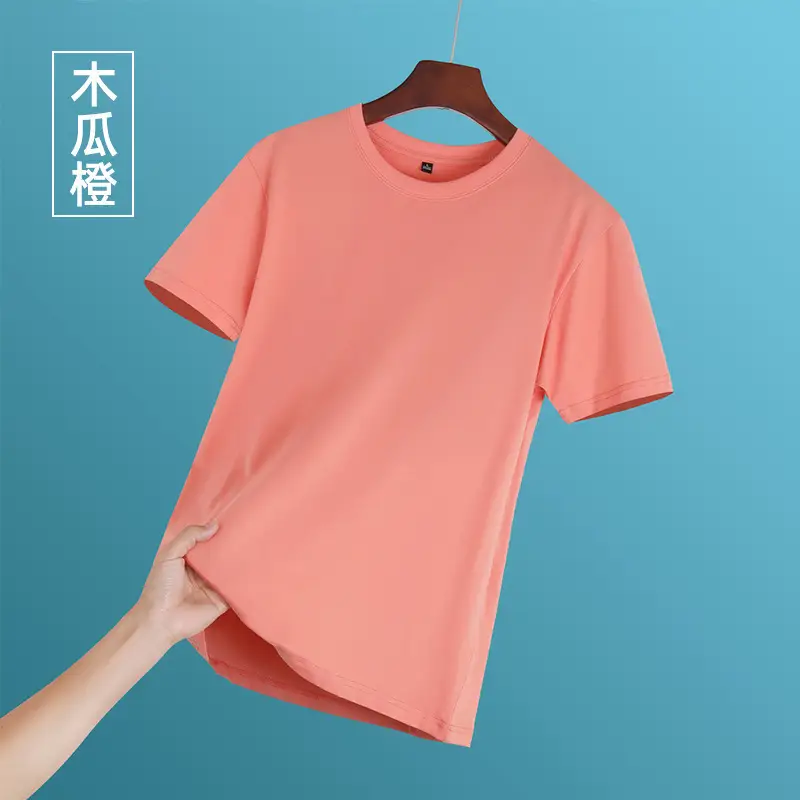 Men Women Black Cotton Round Neck T-Shirt - Image 14