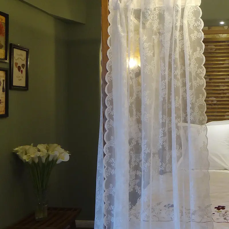 Finished Lace Curtain for Bedroom Partition - Image 4