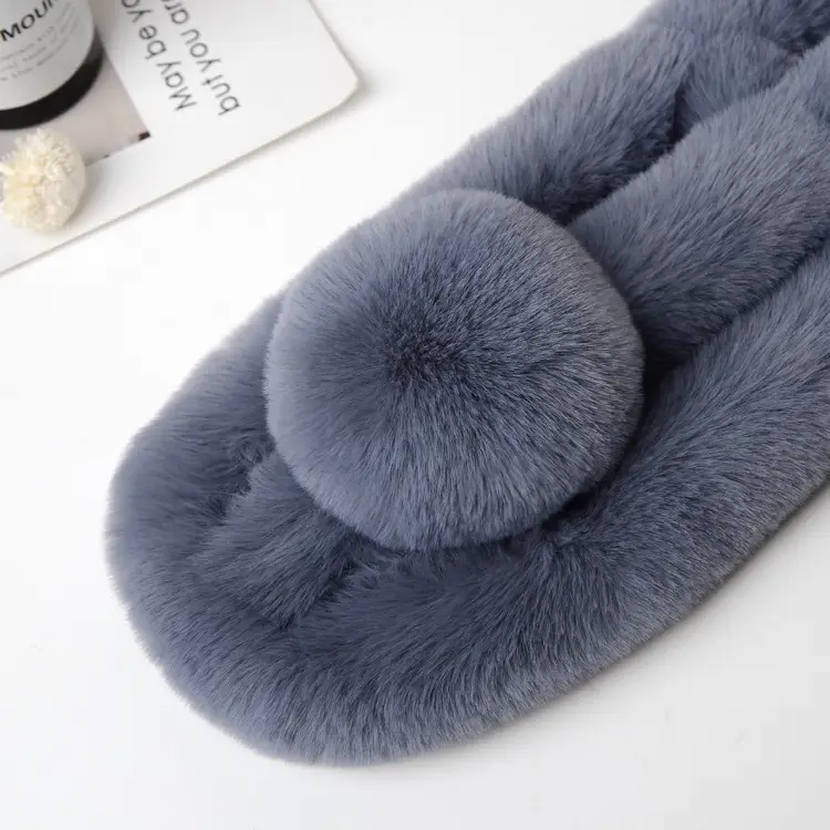 Women's Winter Fur Imitation Neck Scarf Beige Rex Soft Warm - Image 18