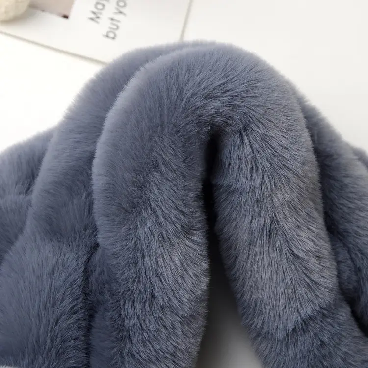 Women's Winter Fur Imitation Neck Scarf Beige Rex Soft Warm — feature 3