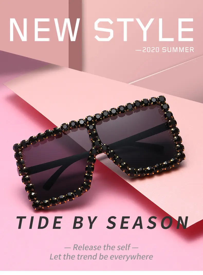 Square Frame Diamond Sunglasses for Women — feature 11