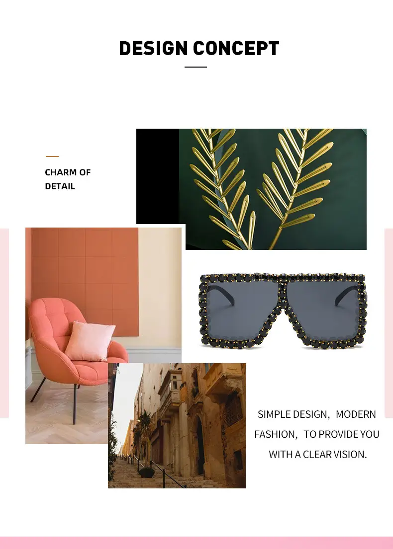 Square Frame Diamond Sunglasses for Women — feature 12