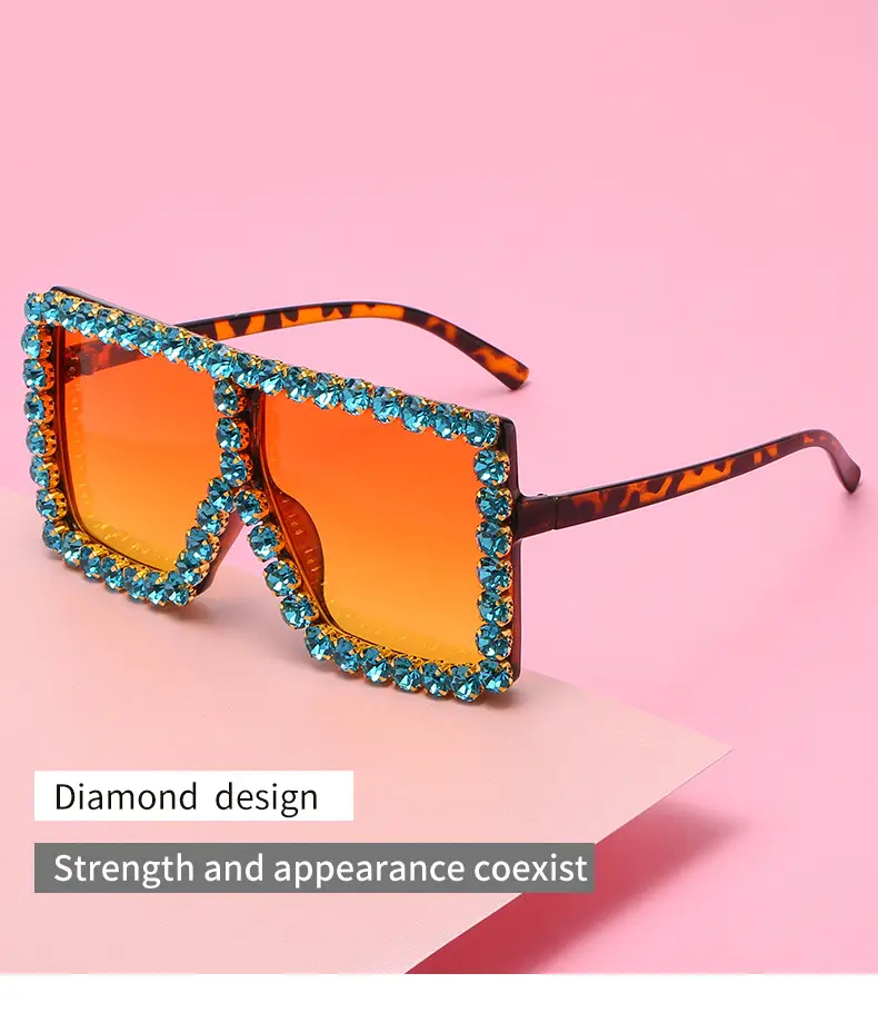 Square Frame Diamond Sunglasses for Women — feature 13