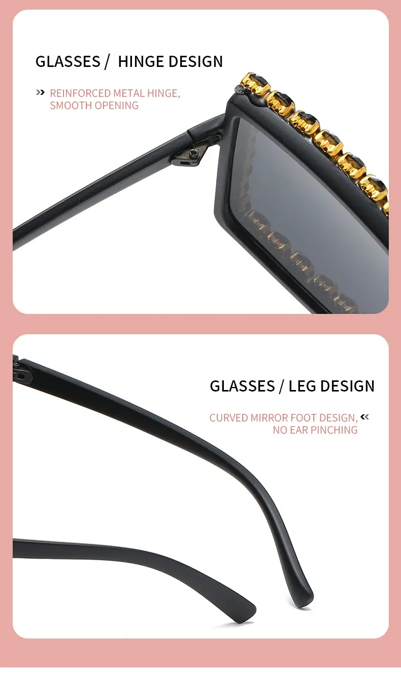 Square Frame Diamond Sunglasses for Women — feature 15