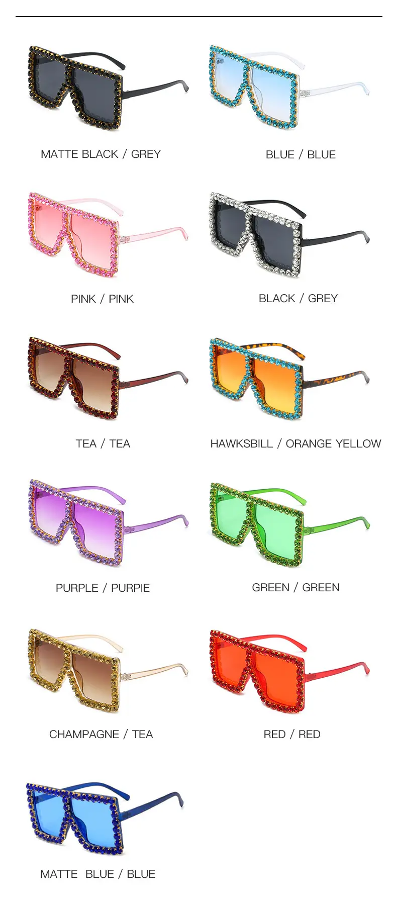 Square Frame Diamond Sunglasses for Women — feature 18