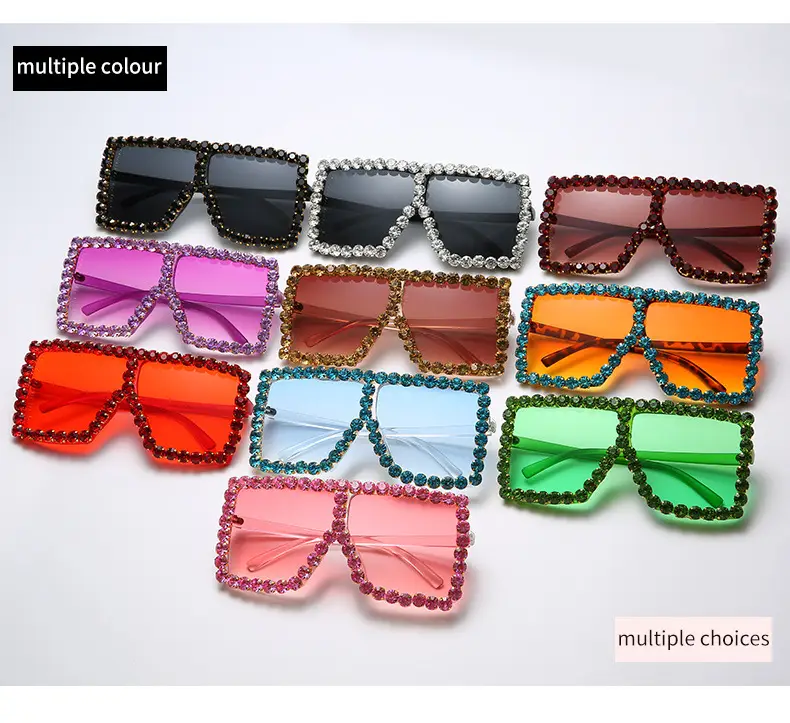 Square Frame Diamond Sunglasses for Women — feature 19
