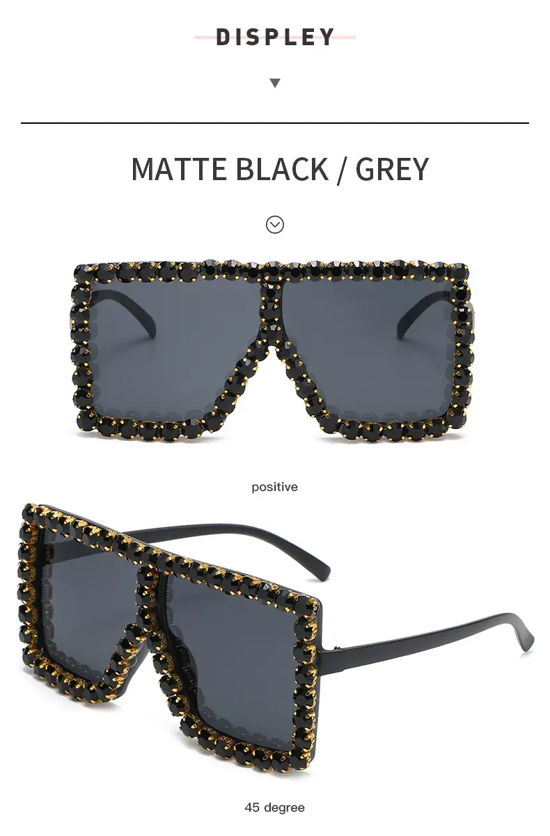 Square Frame Diamond Sunglasses for Women — feature 20