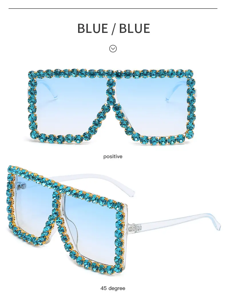Square Frame Diamond Sunglasses for Women — feature 21