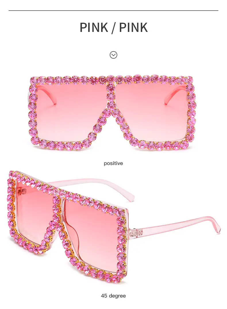 Square Frame Diamond Sunglasses for Women — feature 22