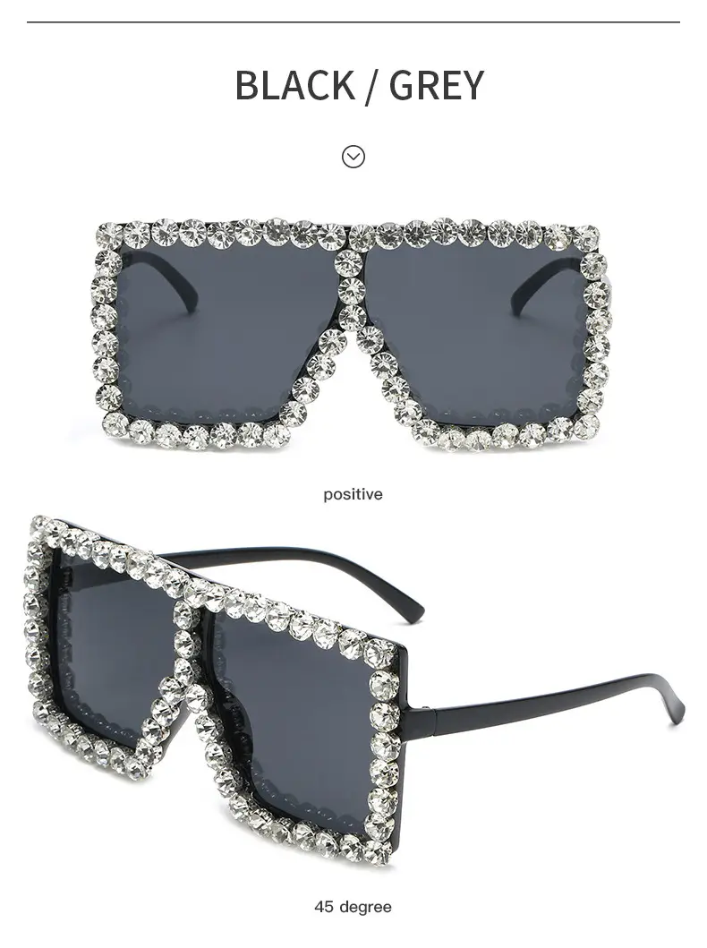 Square Frame Diamond Sunglasses for Women — feature 23