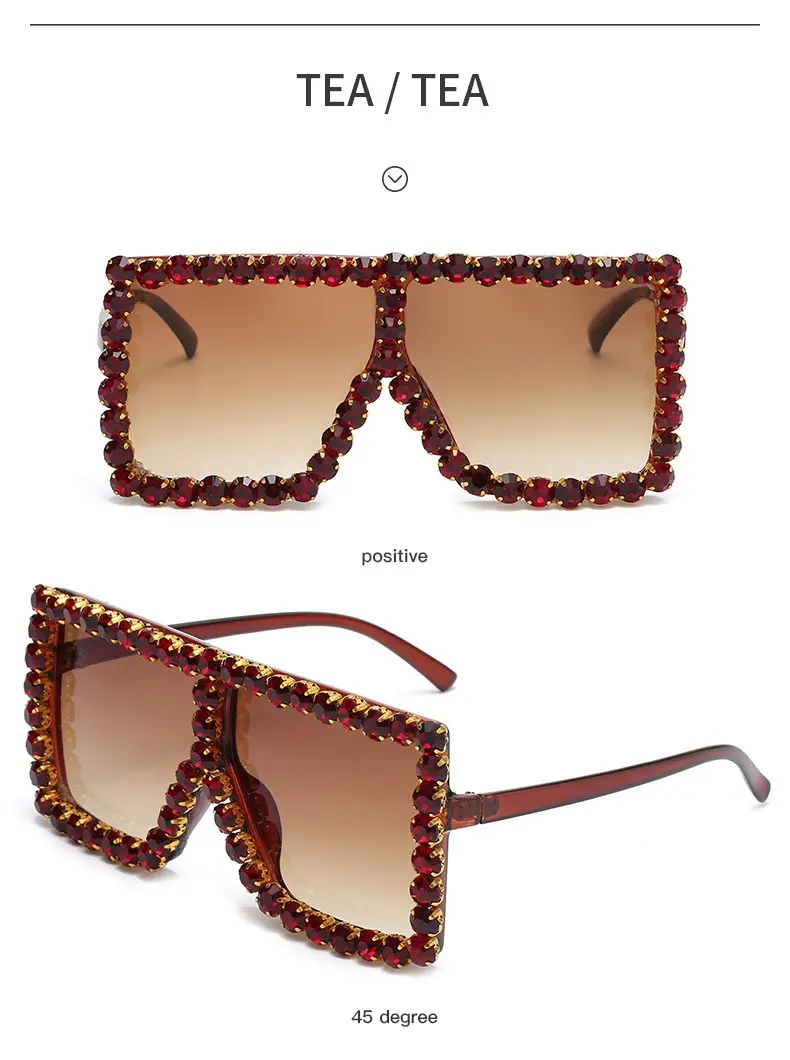 Square Frame Diamond Sunglasses for Women — feature 24