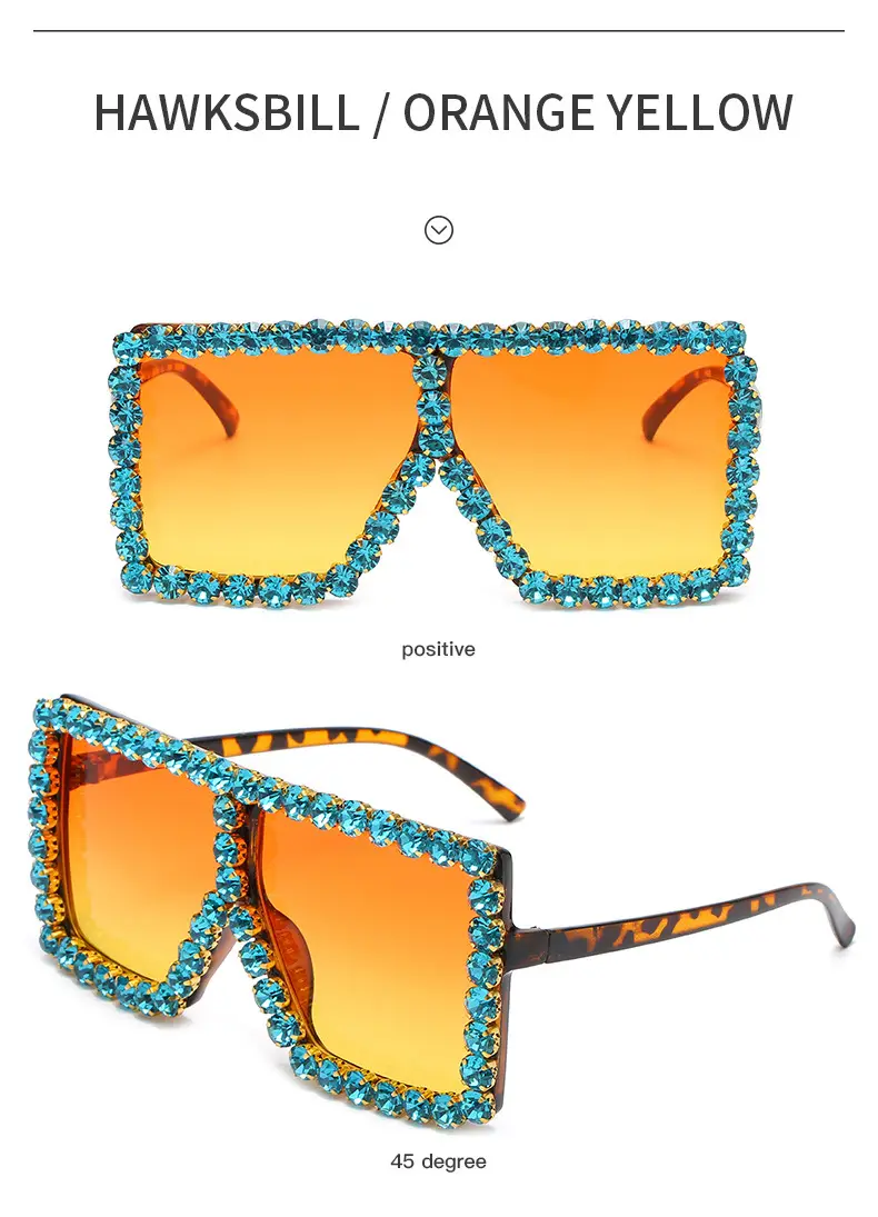 Square Frame Diamond Sunglasses for Women — feature 25