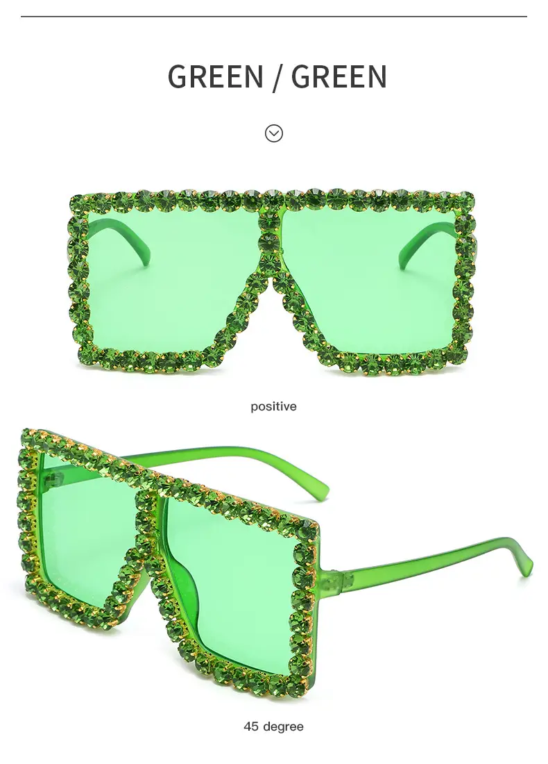 Square Frame Diamond Sunglasses for Women — feature 27