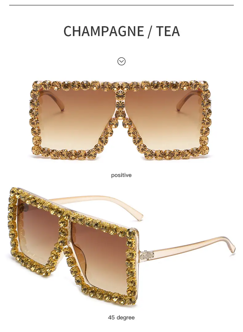 Square Frame Diamond Sunglasses for Women — feature 28