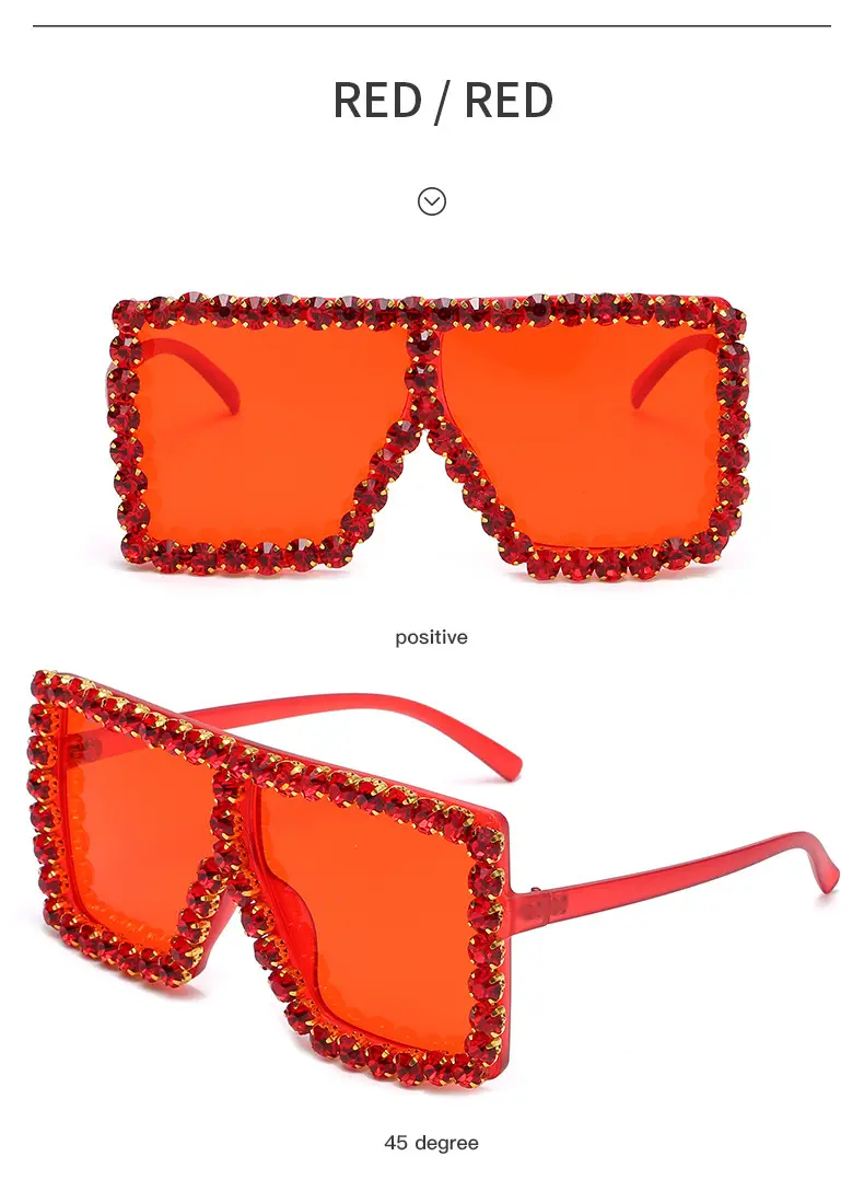 Square Frame Diamond Sunglasses for Women — feature 29