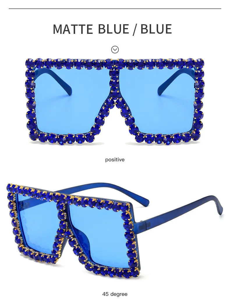 Square Frame Diamond Sunglasses for Women — feature 30