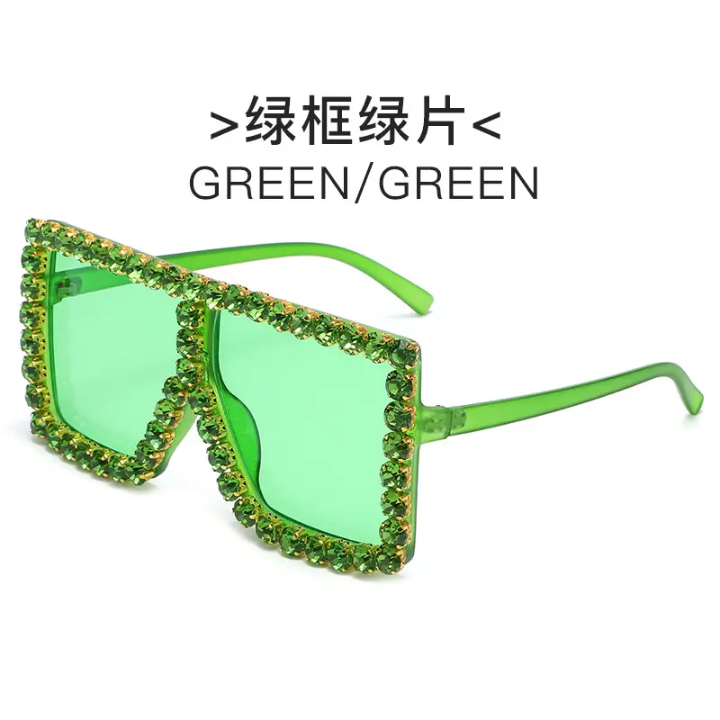 Square Frame Diamond Sunglasses for Women - Image 8