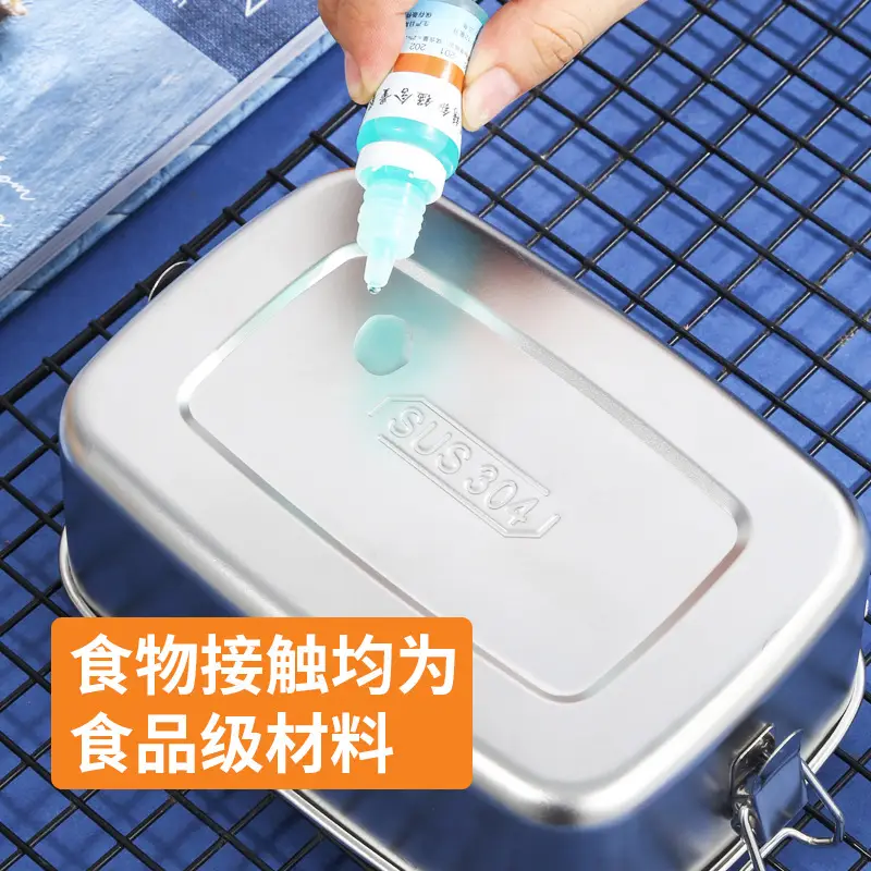 Japanese Style 304 Stainless Steel Lunch Box Double Layer Overflow Proof - Image 3