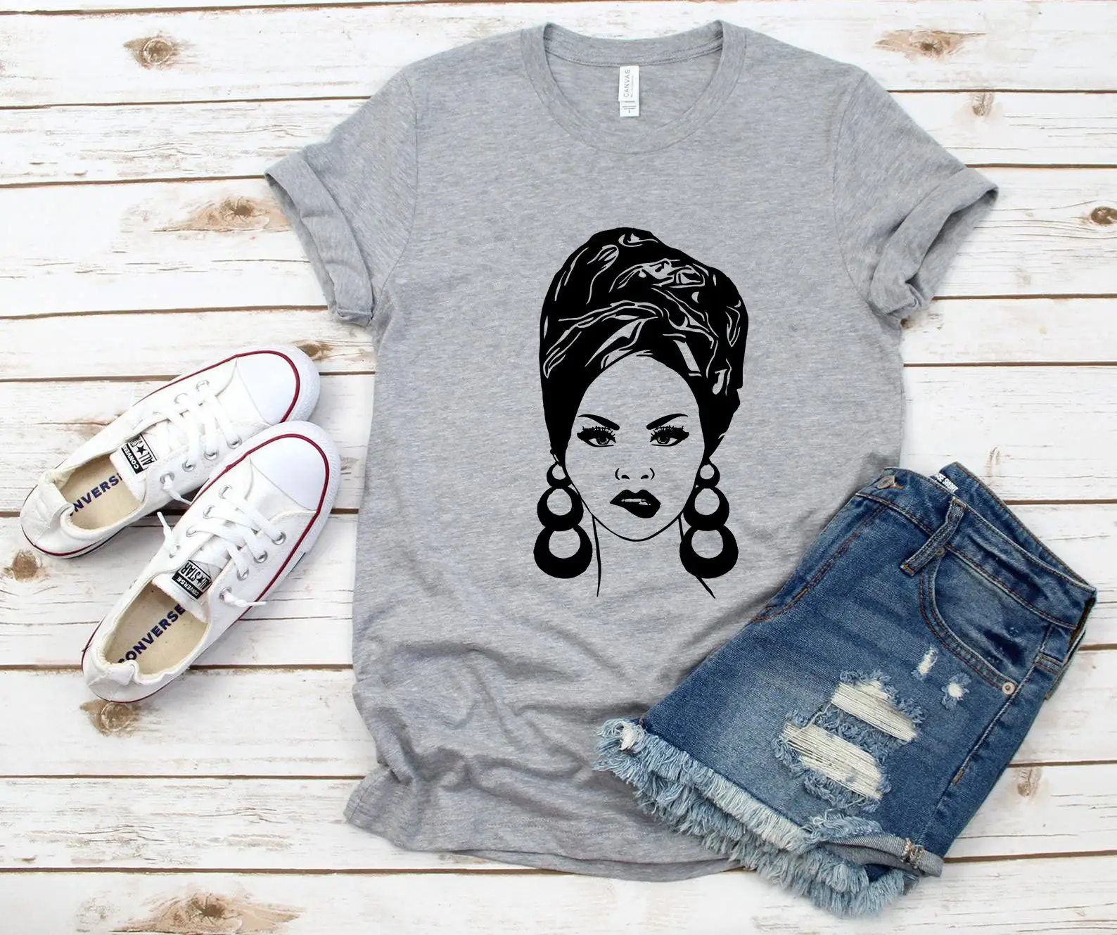 Foreign Trade T-Shirt Black Girl 0 Fashion Short Sleeve - Image 3