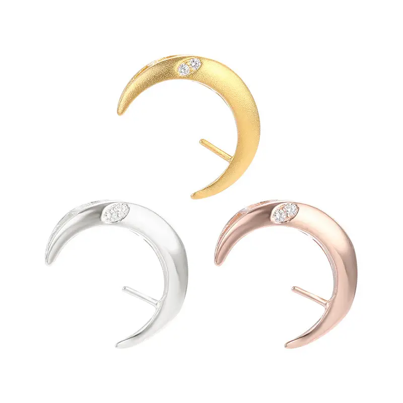 925 Sterling Silver Crescent Pearl Earrings for Women - Image 8