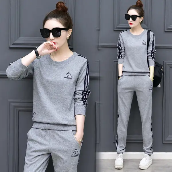 2025 Red Korean Style Women Sports Suit Set - Image 2