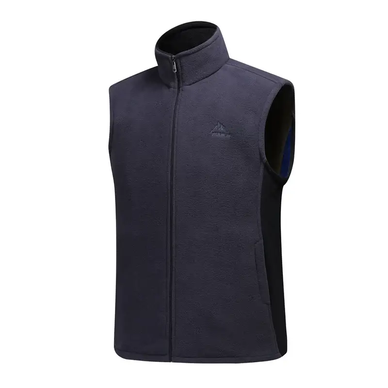 Men's Warm Fleece Vest Black Large Waistcoat Style — feature 8