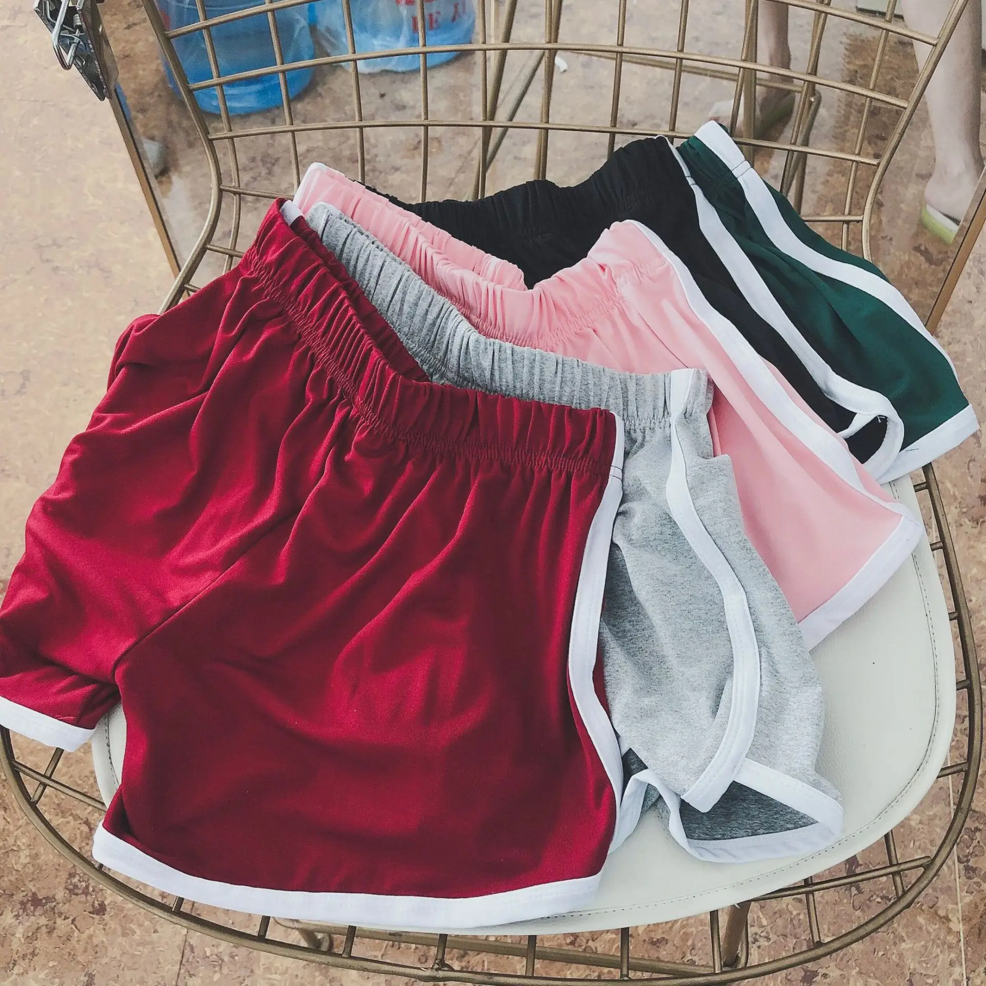 Women's Pink Elastic Waist Shorts 2025 Summer Casual - Image 9