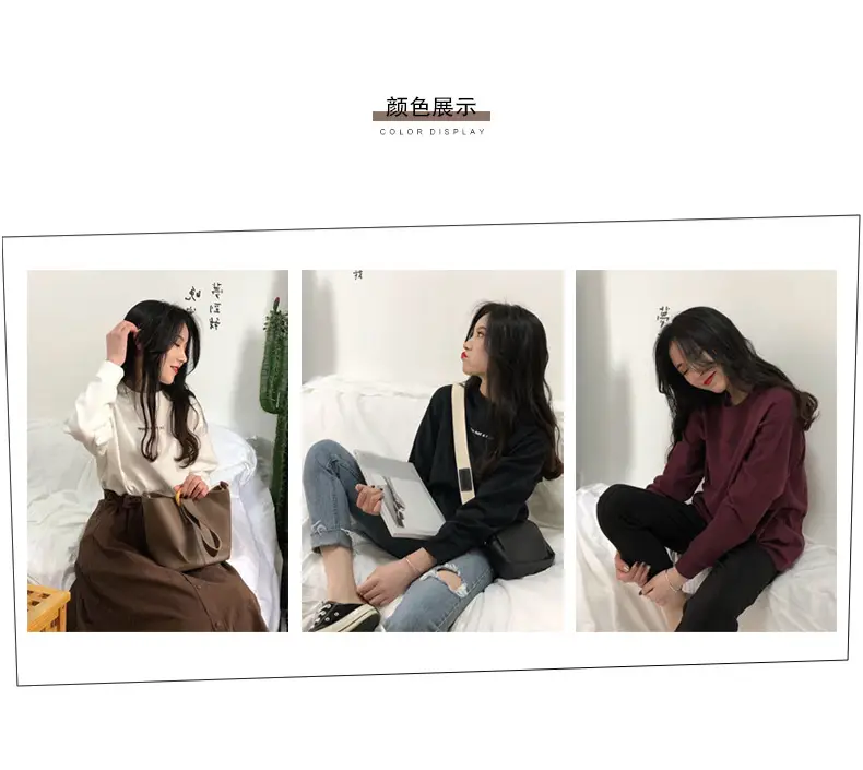 2025 Women Korean Style Long Sleeve T-Shirt White — feature 3