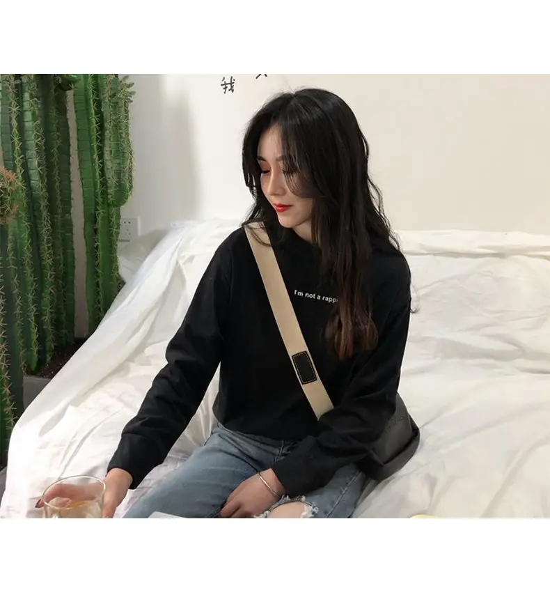 2025 Women Korean Style Long Sleeve T-Shirt White — feature 6