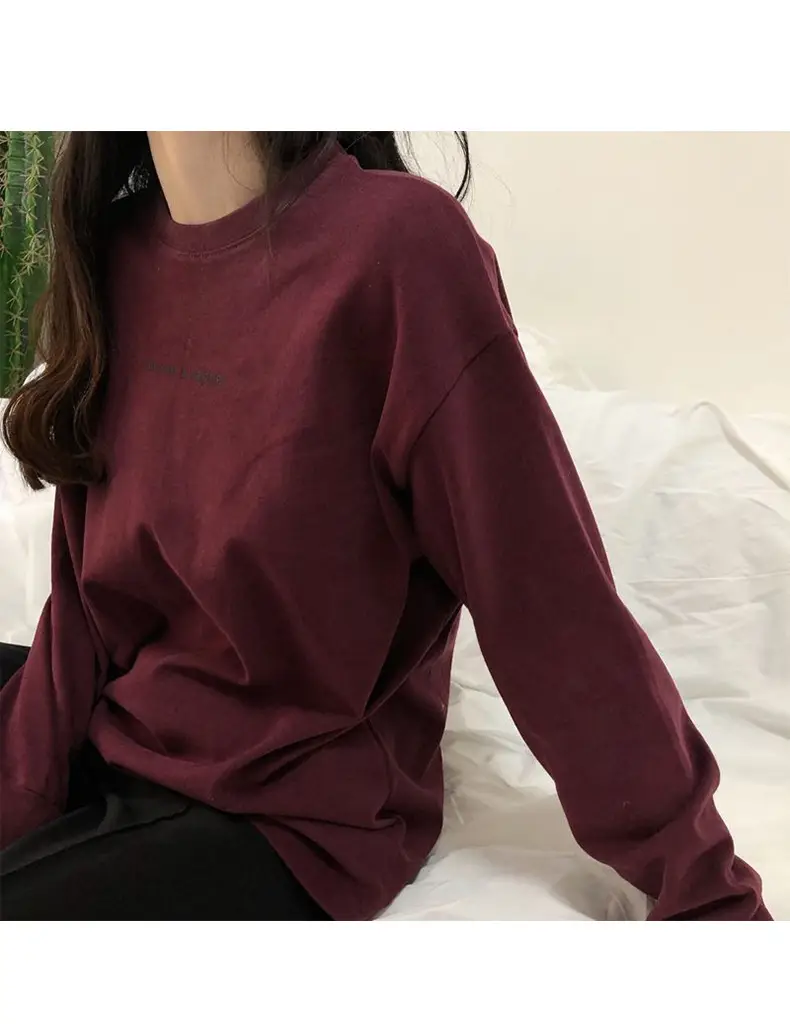 2025 Women Korean Style Long Sleeve T-Shirt White — feature 9