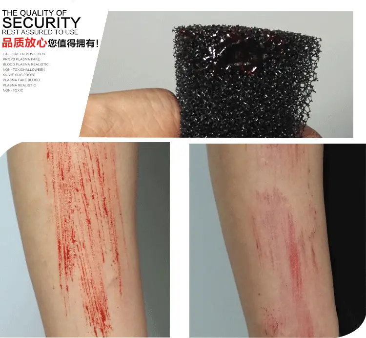 Black Fake Scratch Film Makeup Sponge for Injury Effect - Image 7