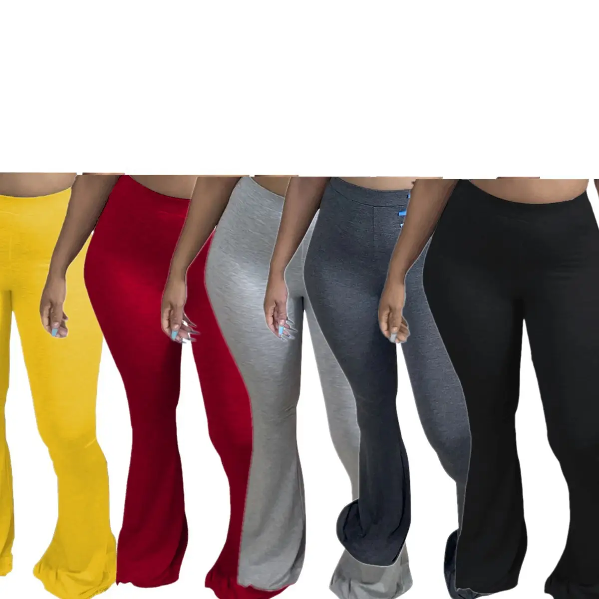 Black Fat Women's Big Horn Trousers Casual Sexy Large - Image 11