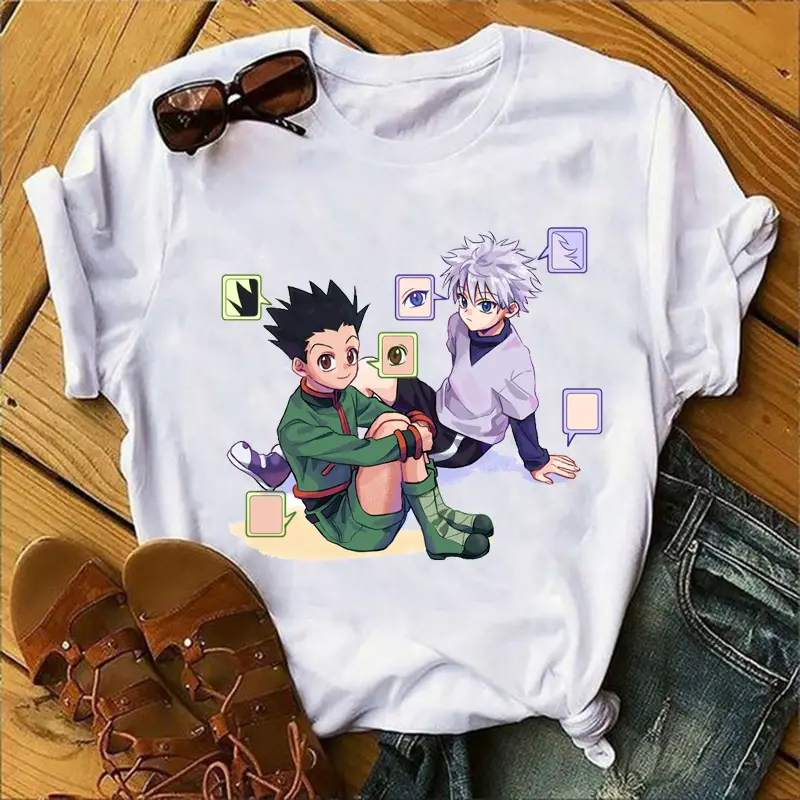 Japanese Anime HUNTER x HUNTER ShorT Top White - Image 3