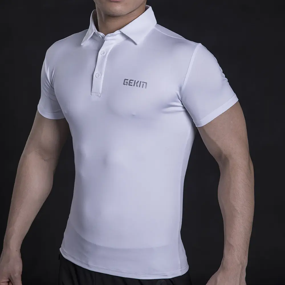 2020 Slim Fit Polo T-Shirt for Men Pink - Image 13