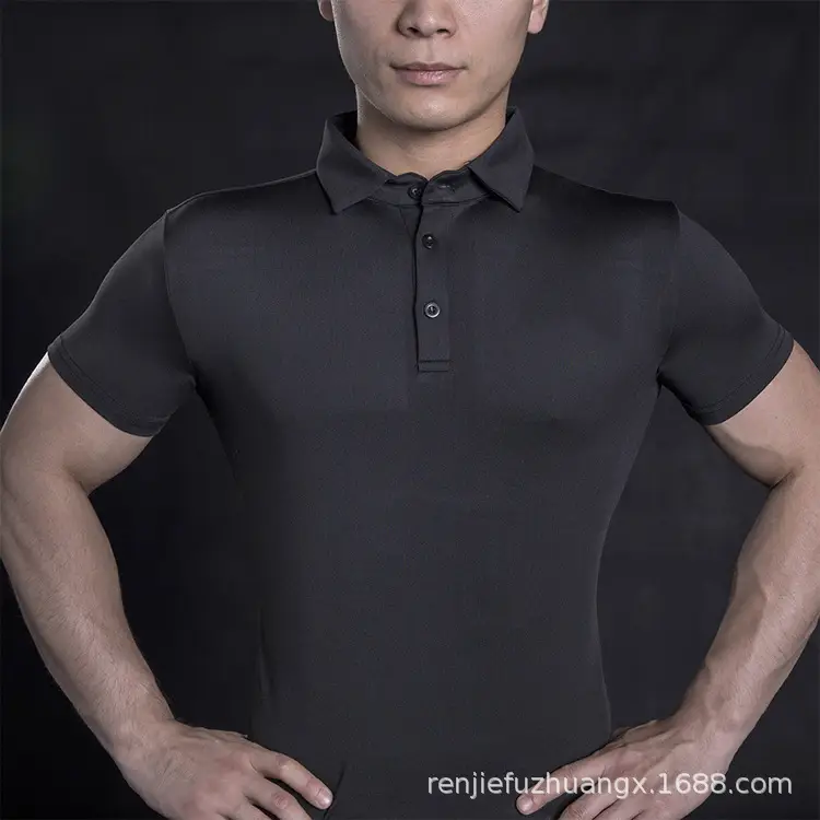 2020 Slim Fit Polo T-Shirt for Men Pink - Image 6