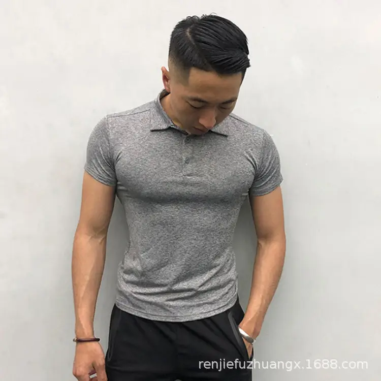 2020 Slim Fit Polo T-Shirt for Men Pink - Image 7