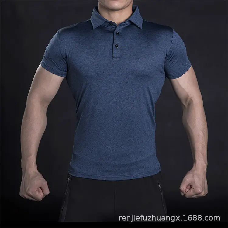 2020 Slim Fit Polo T-Shirt for Men Pink - Image 8