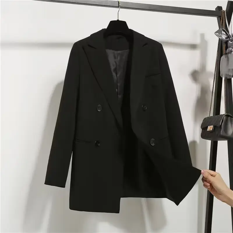 Women's Thin K-Style Suit Jacket Khaki Summer Loose Fit