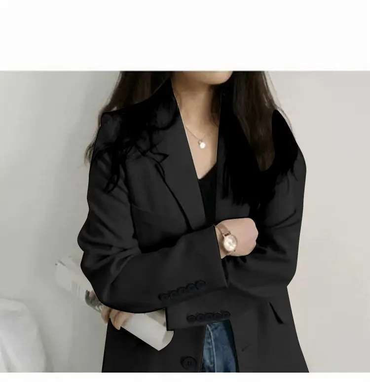 Women's White Blazer Spring Autumn Casual Jacket — feature 22