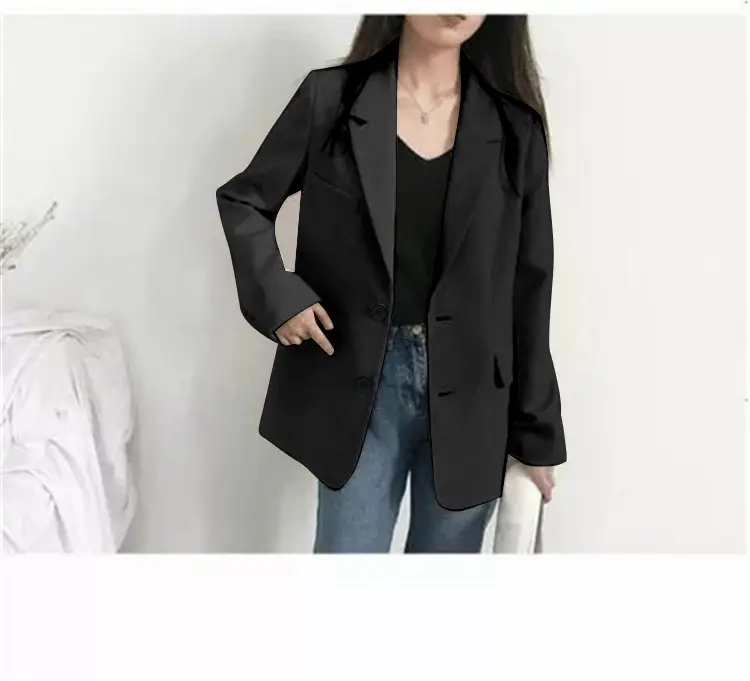Women's White Blazer Spring Autumn Casual Jacket — feature 23