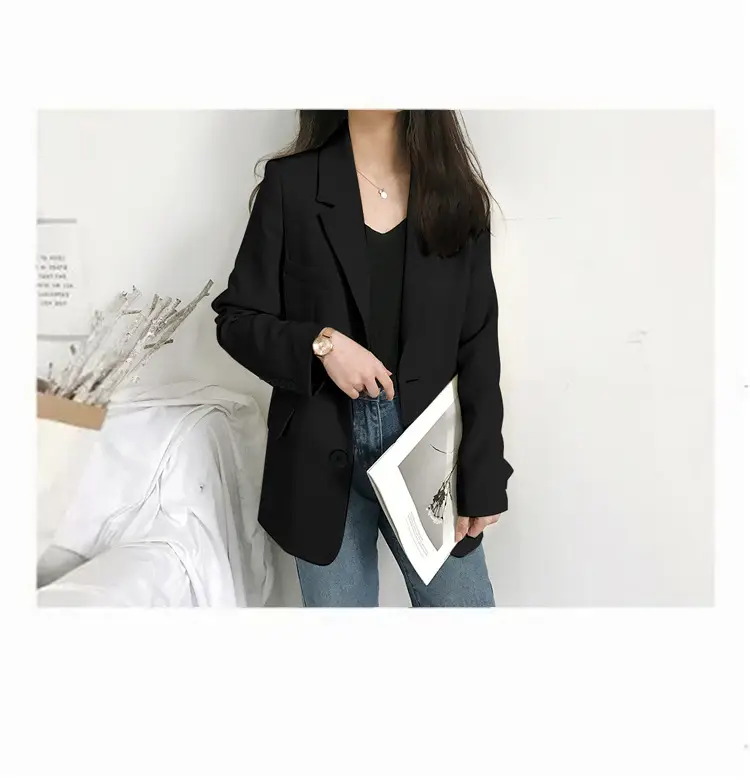 Women's White Blazer Spring Autumn Casual Jacket — feature 24