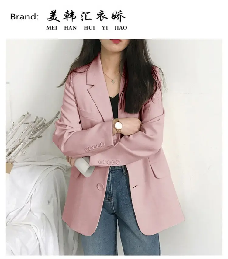 Women's White Blazer Spring Autumn Casual Jacket — feature 25