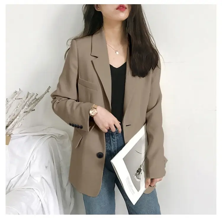 Women's White Blazer Spring Autumn Casual Jacket — feature 30