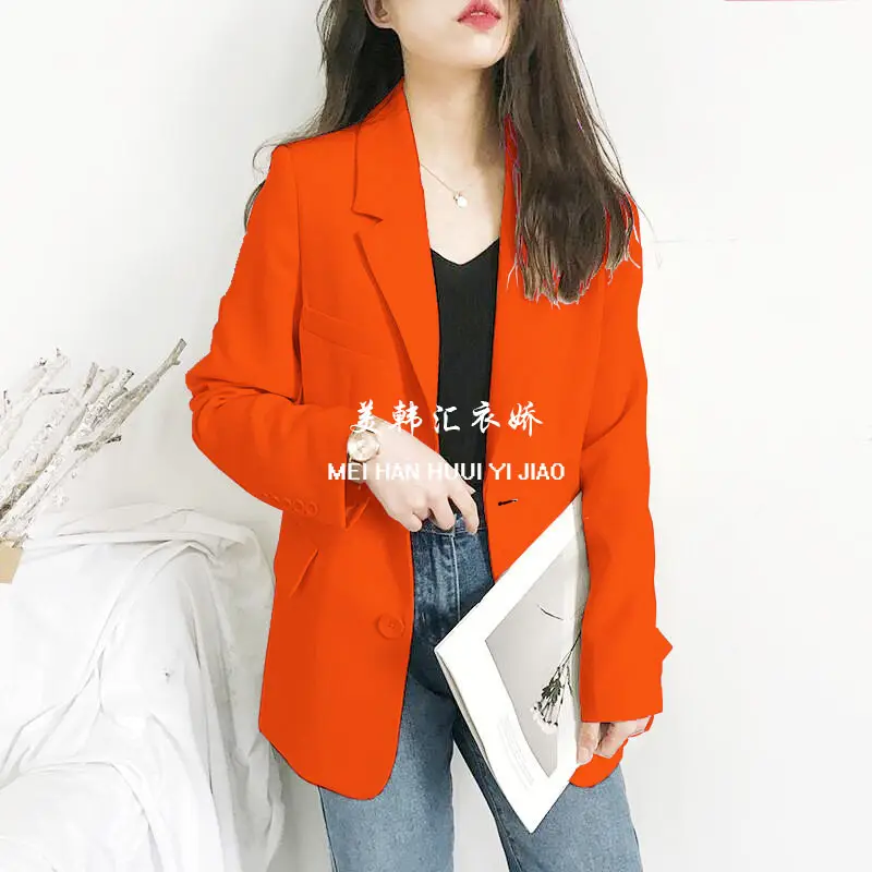 Women's White Blazer Spring Autumn Casual Jacket - Image 11