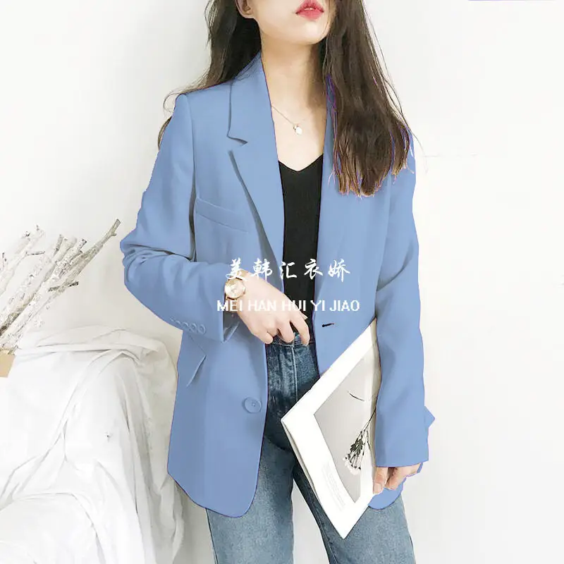 Women's White Blazer Spring Autumn Casual Jacket - Image 12