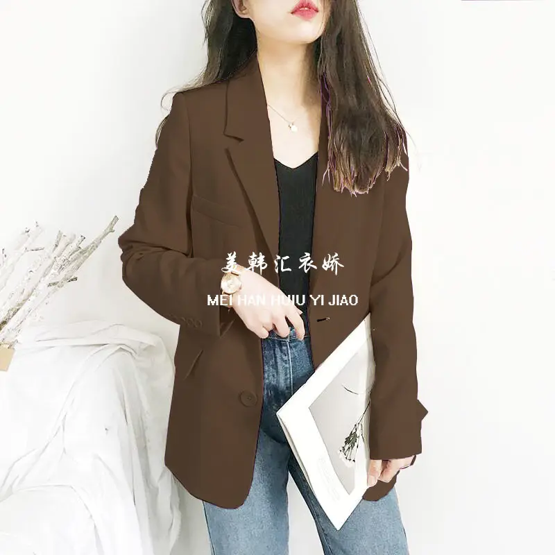 Women's White Blazer Spring Autumn Casual Jacket - Image 14