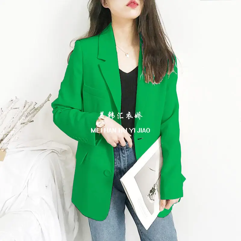 Women's White Blazer Spring Autumn Casual Jacket - Image 5
