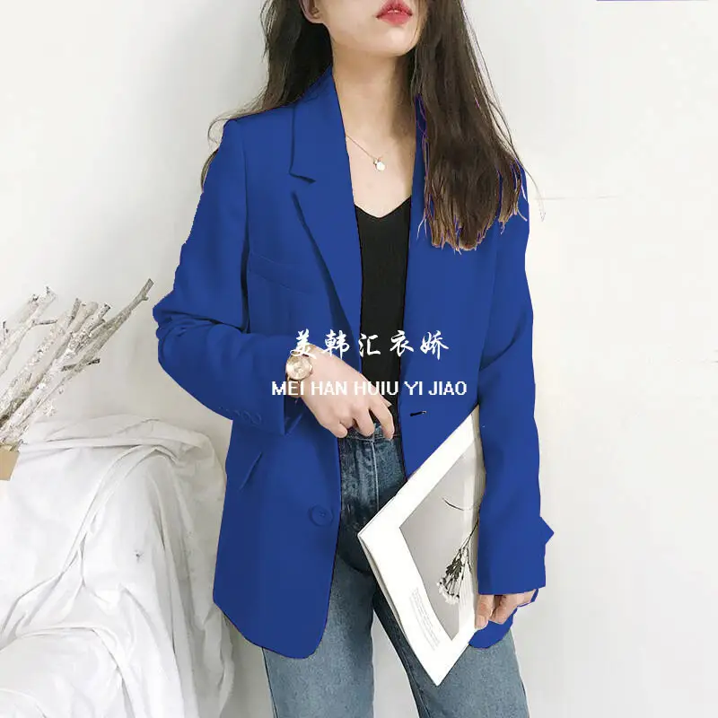 Women's White Blazer Spring Autumn Casual Jacket - Image 6
