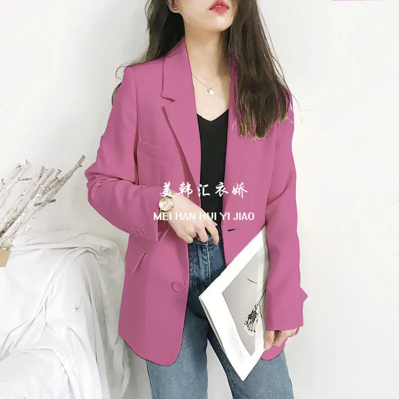 Women's White Blazer Spring Autumn Casual Jacket - Image 8