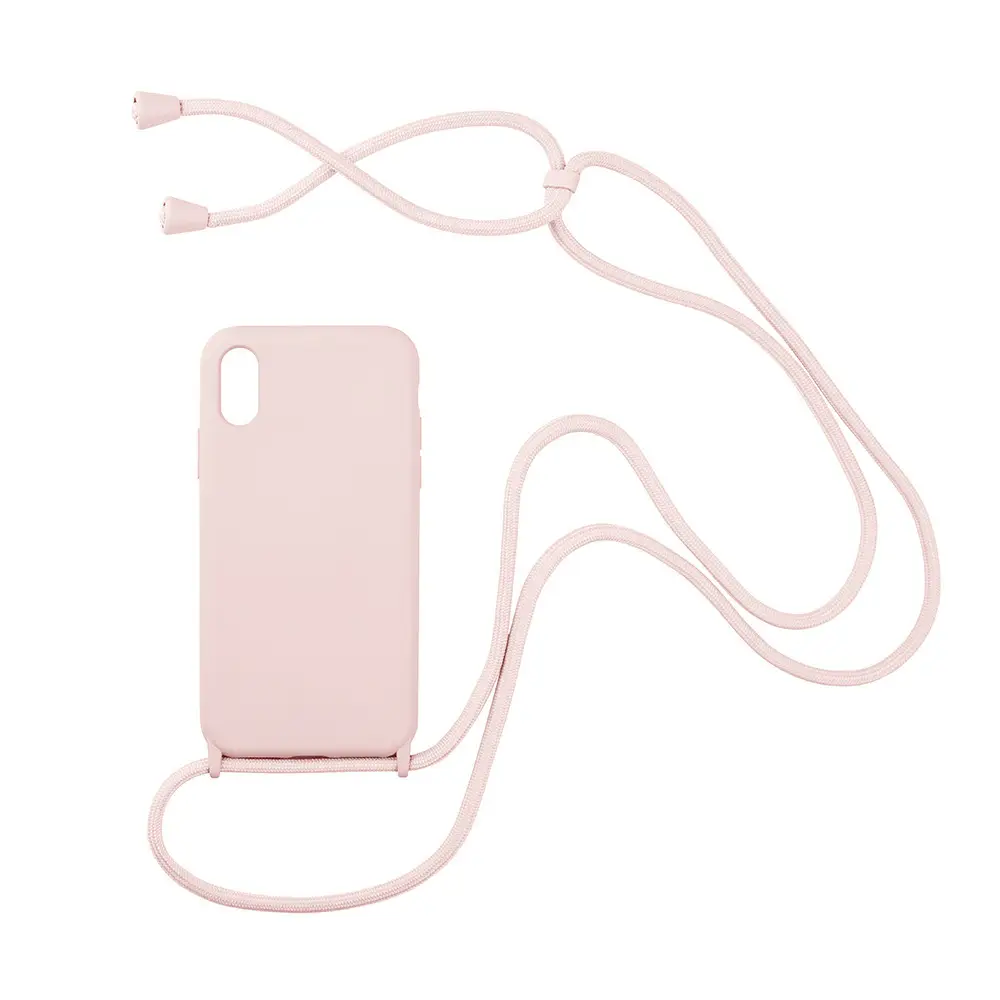 Pink Silicone Hanging Mobile Phone Case for iPhone 11 - Image 2